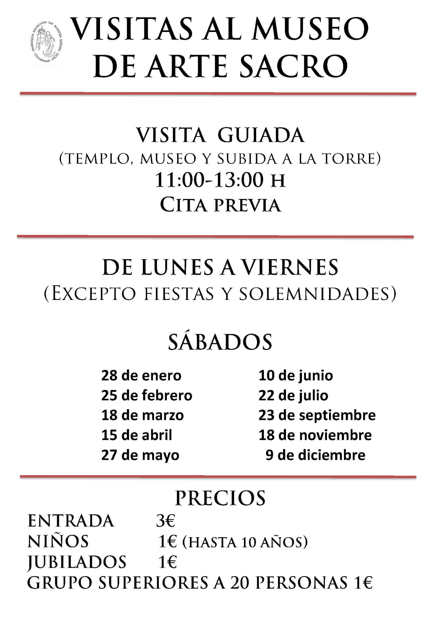Nuevo horario del Museo de arte sacro de la basílica de la Asunción de Colmenar Viejo